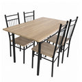 Mesa cocina con 4 sillas 120x70x75 cm moderna y resistente