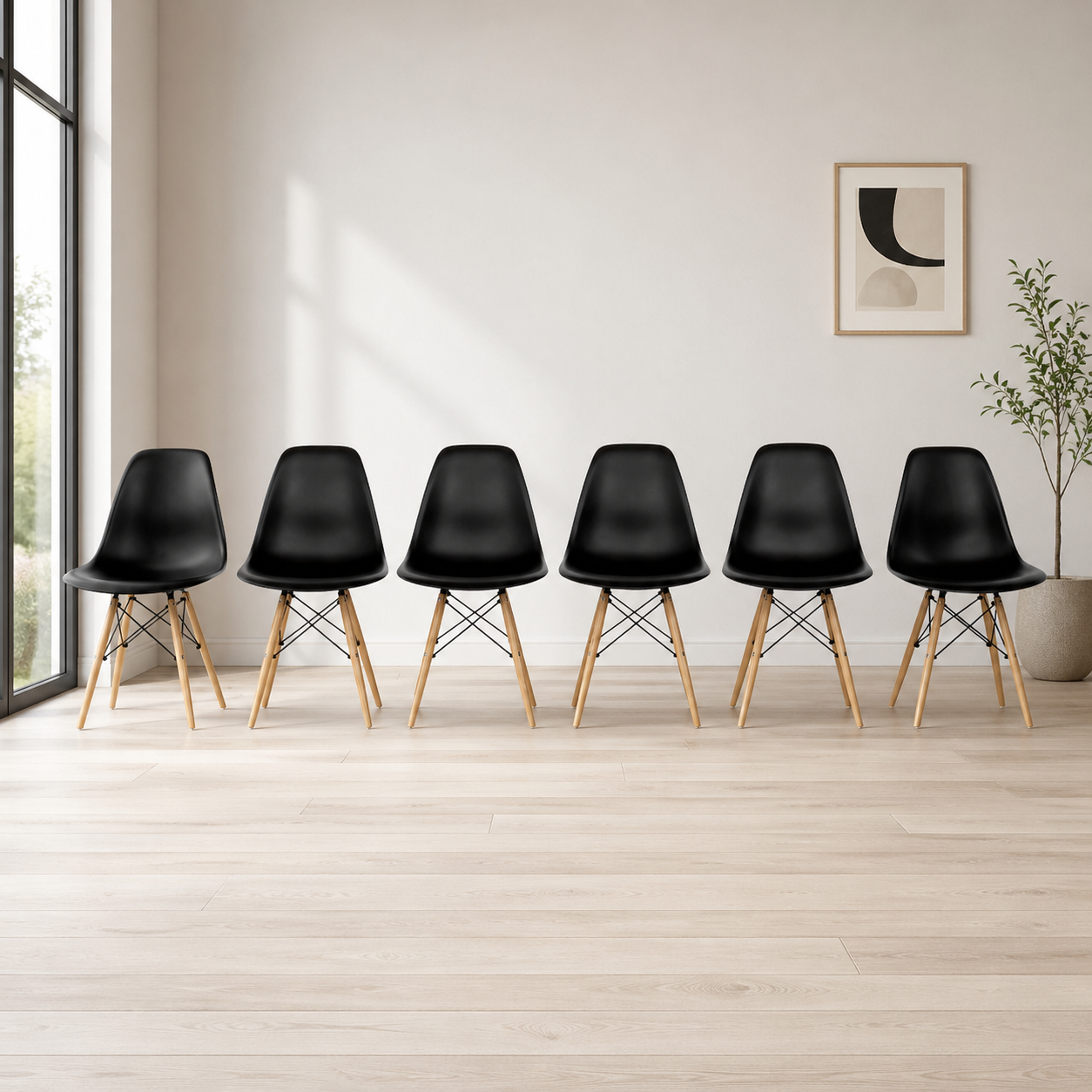 Pack 6 Sillas Nórdicas Comedor 82x38x38 Modernas y Resistentes
