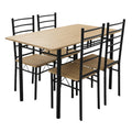 Mesa cocina con 4 sillas 120x70x75 cm moderna y resistente