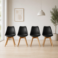 Pack 4 sillas acolchadas modernas 82x40x40 cómodas y resistentes comedor oferta