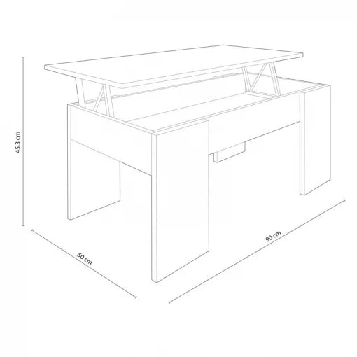 Mesa de Centro Elevable Moderna en Melamina