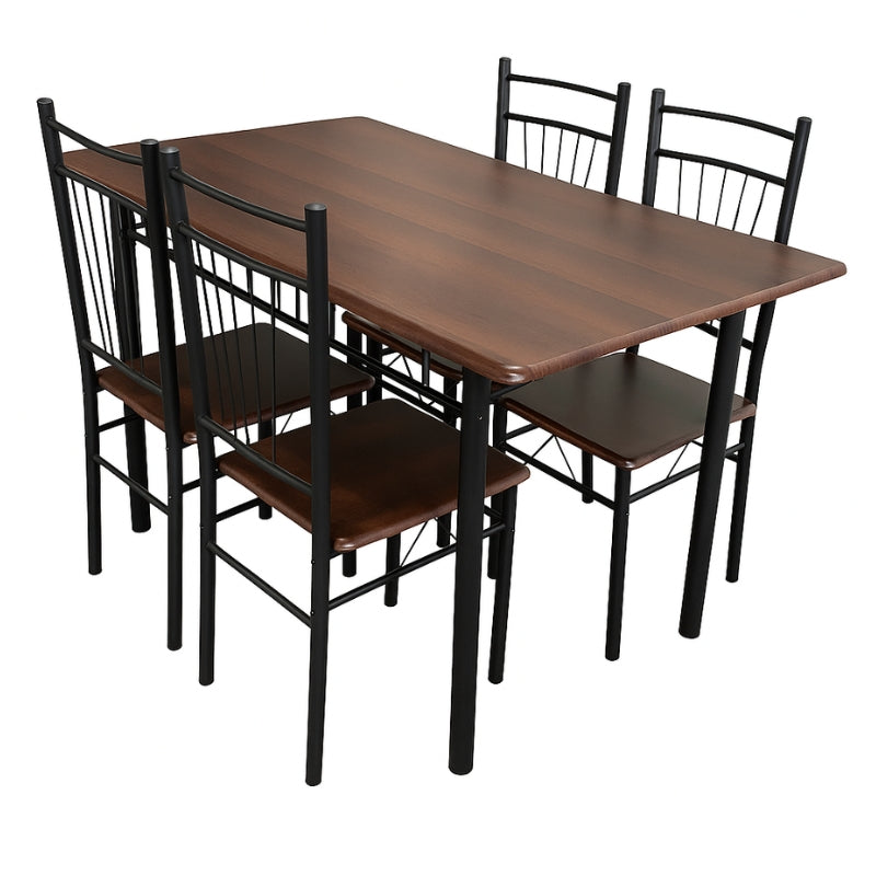 Mesa cocina con 4 sillas 120x70x75 cm moderna y resistente
