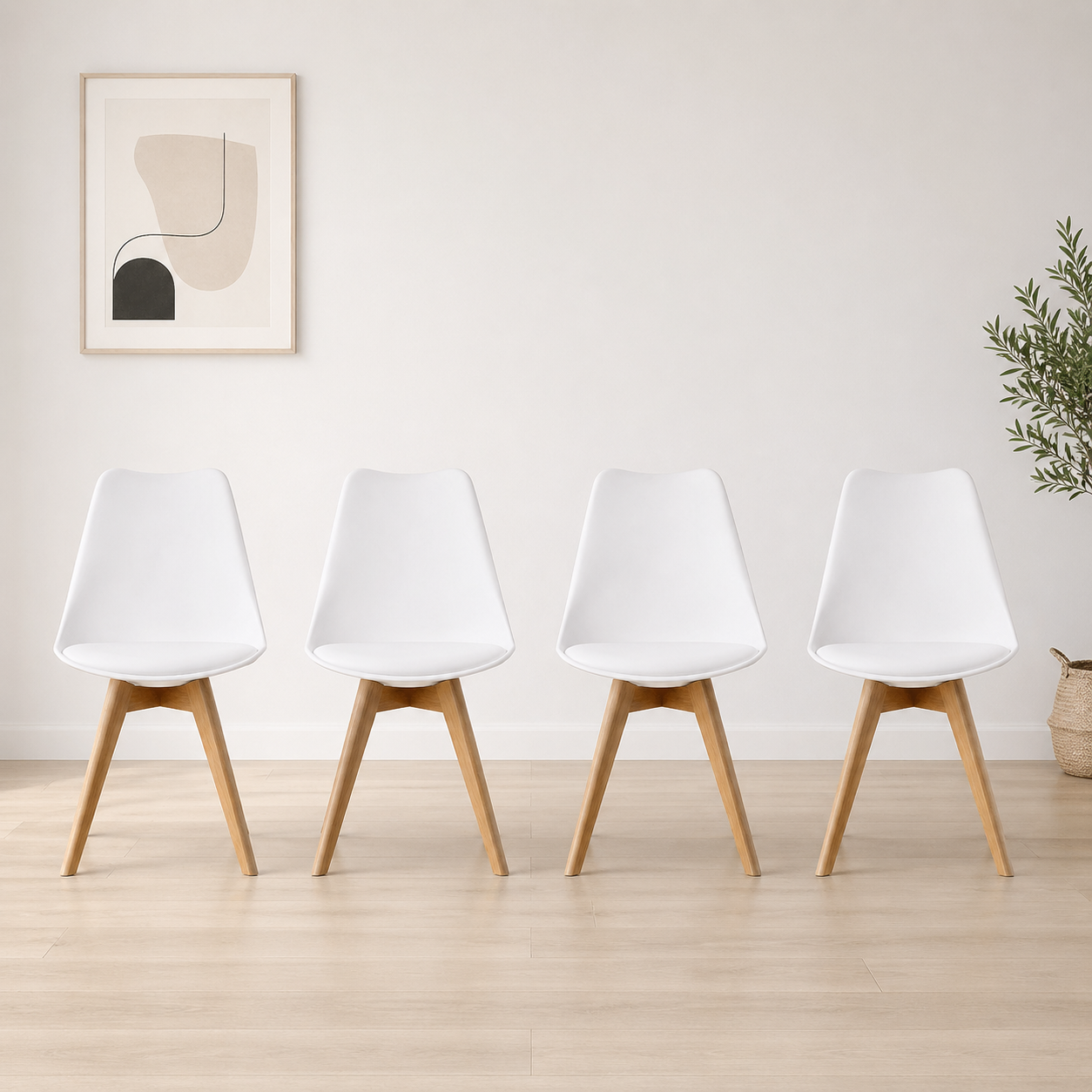 Pack 4 sillas acolchadas modernas 82x40x40 cómodas y resistentes comedor oferta