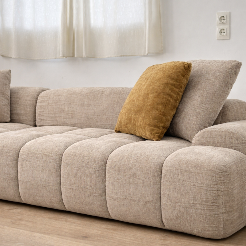 Sofá Mali Rinconera Modular Grande Beige 276x276 cm