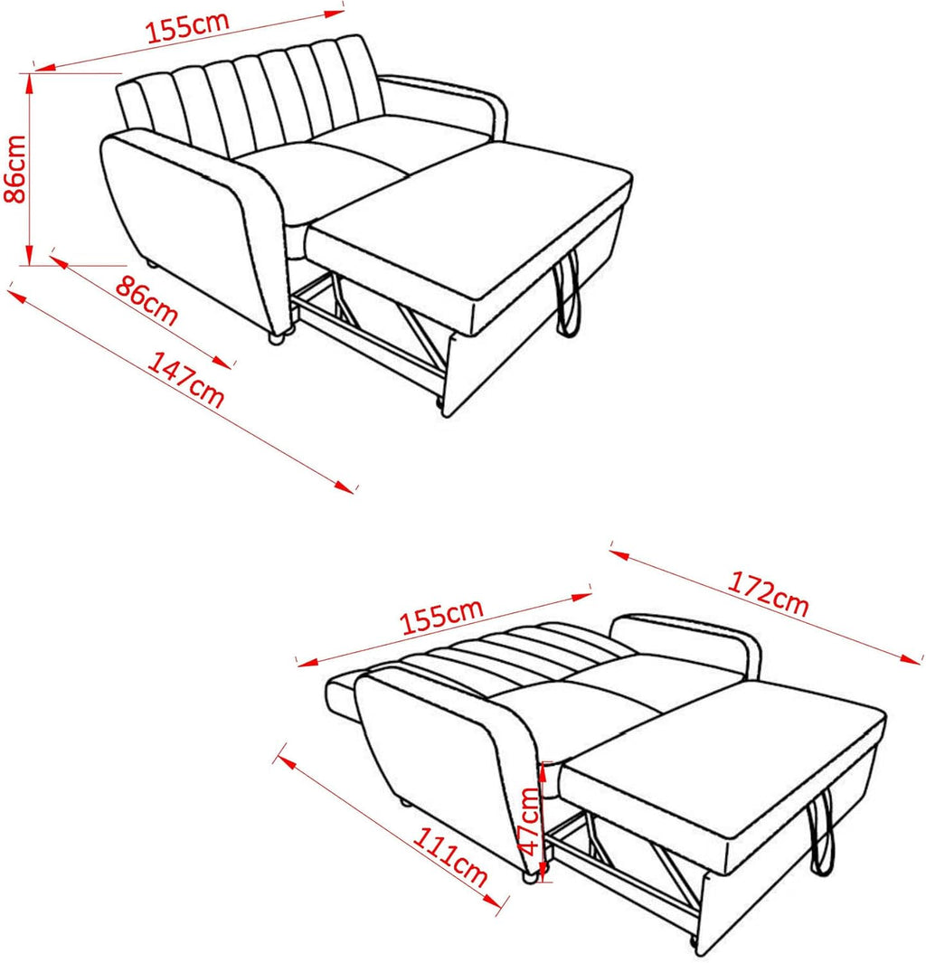 Sofá Cama 2 Plazas Clic Clac