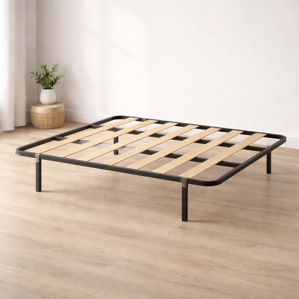Somier de láminas con patas 90, 105, 135 y 150x190 cm – Reforzado y Silencioso