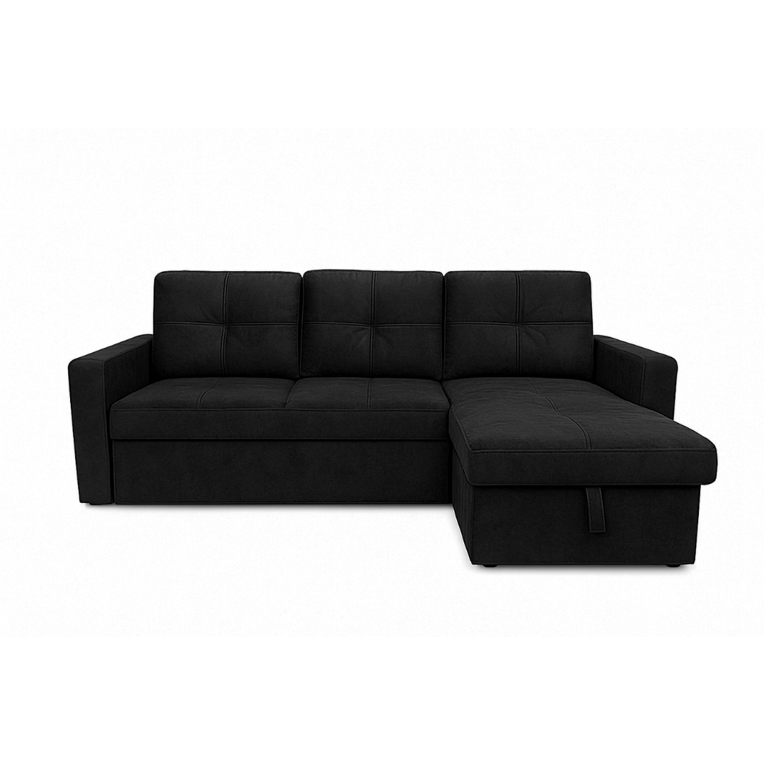 Sofá chaise longue cama deslizante 210x80x135 cm gris