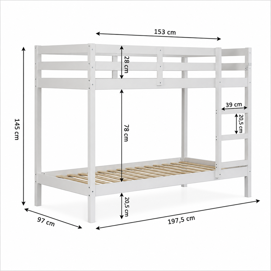 Litera Madera Robusta – Blanco o Cambria