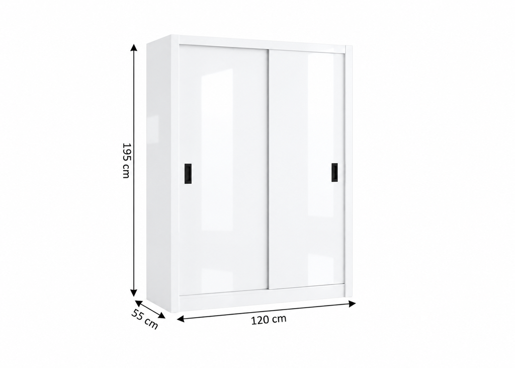 Armario de Dormitorio 2 Puertas Correderas 120cm