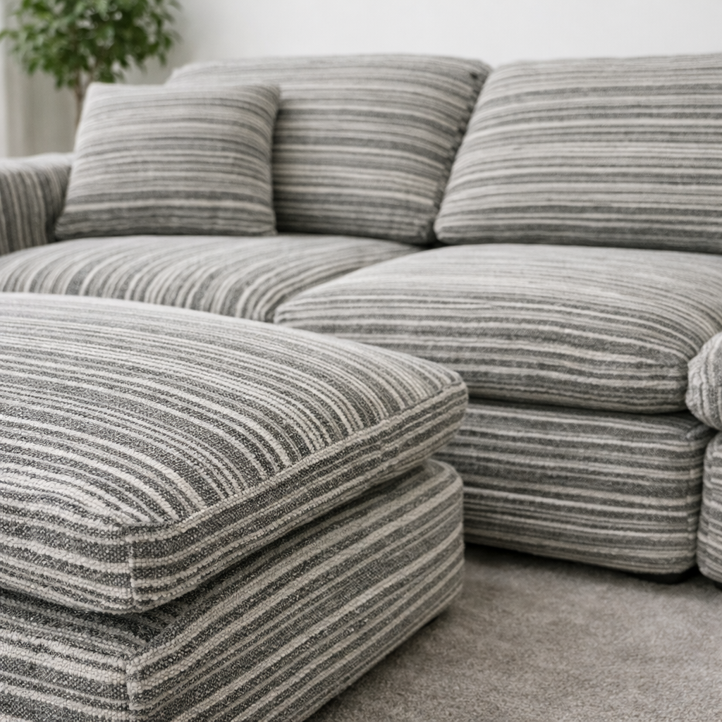 Sofá Bosnia modular gris con chaise longue 290x100x55 cm