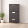 Sinfonier 5 cajones barato moderno 60x109,5x40cm melamina Cambria negro