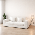 Sofá Luz modular beige tela boucle 112x106x60 moderno y compacto