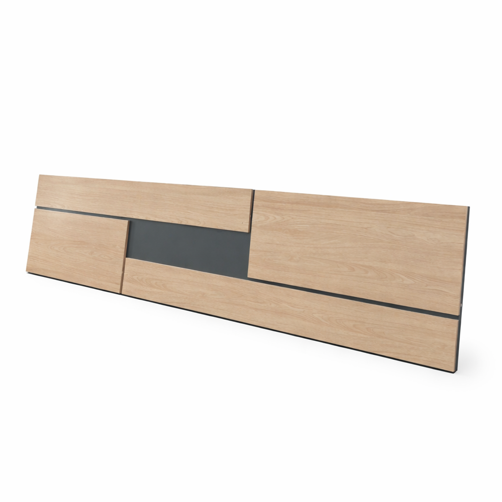 Cabecero moderno melamina 260 cm Cambria negro 60x4 cm diseño elegante dormitorio