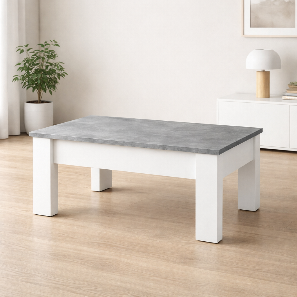 Mesa de Centro Elevable Moderna en Melamina