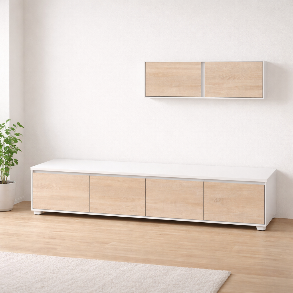 Mueble de salón moderno 2 módulos 105x35x39cm
