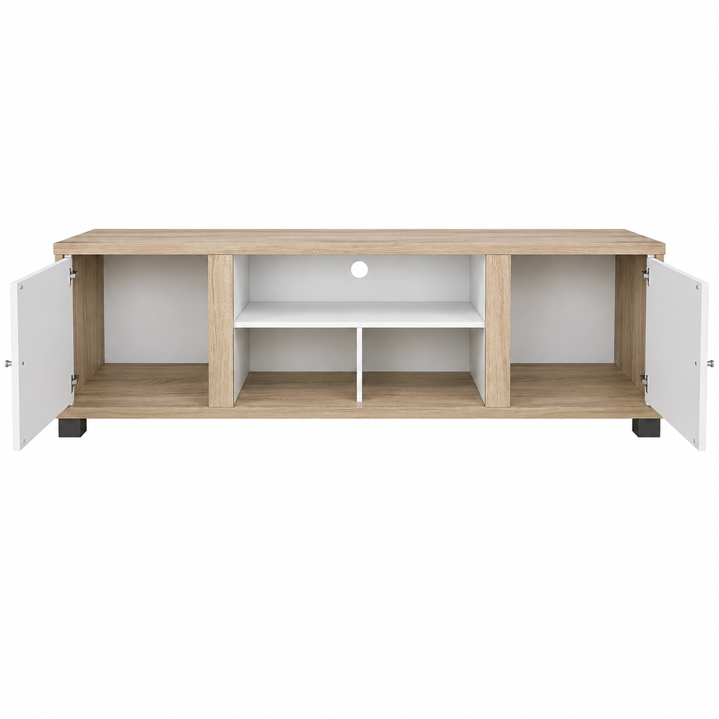 Mueble TV Blanco Moderno Salón 180x40 cm