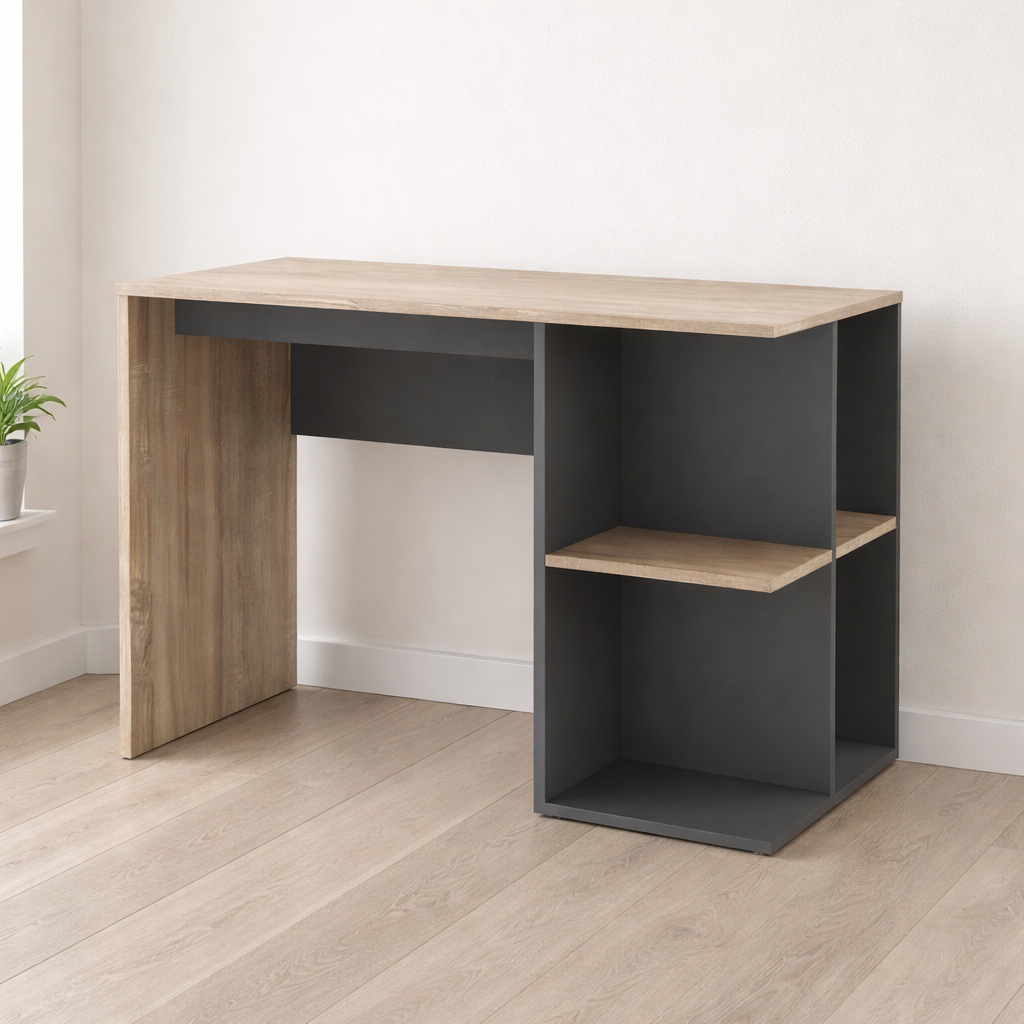 Mesa Escritorio Melamina con Baldas