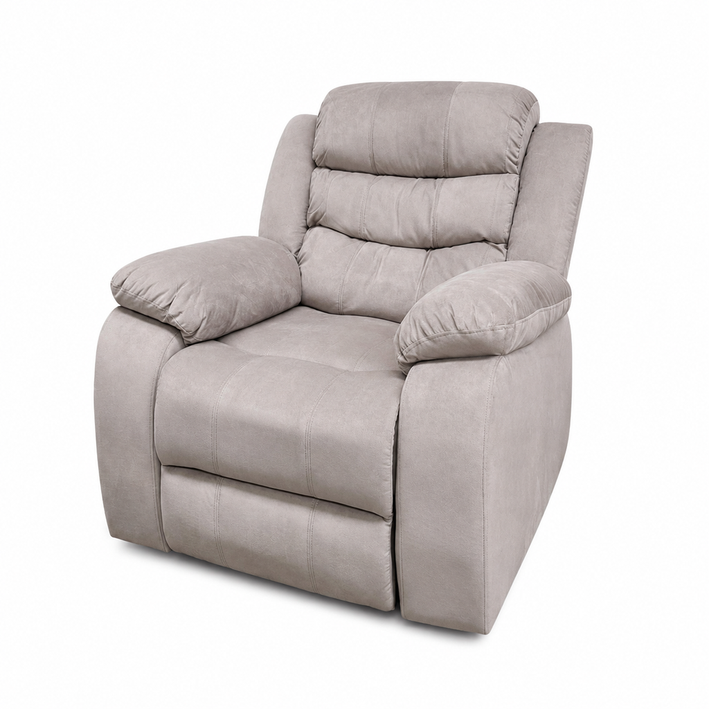 Sillón Reclinable Manual Houston 1 Plaza Marrón