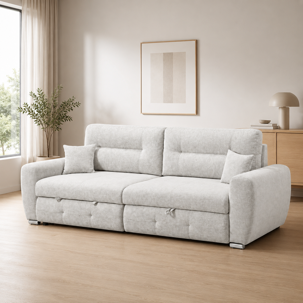 Sofá Chaiselongue 270 cm con Cama Deslizante y Arcón