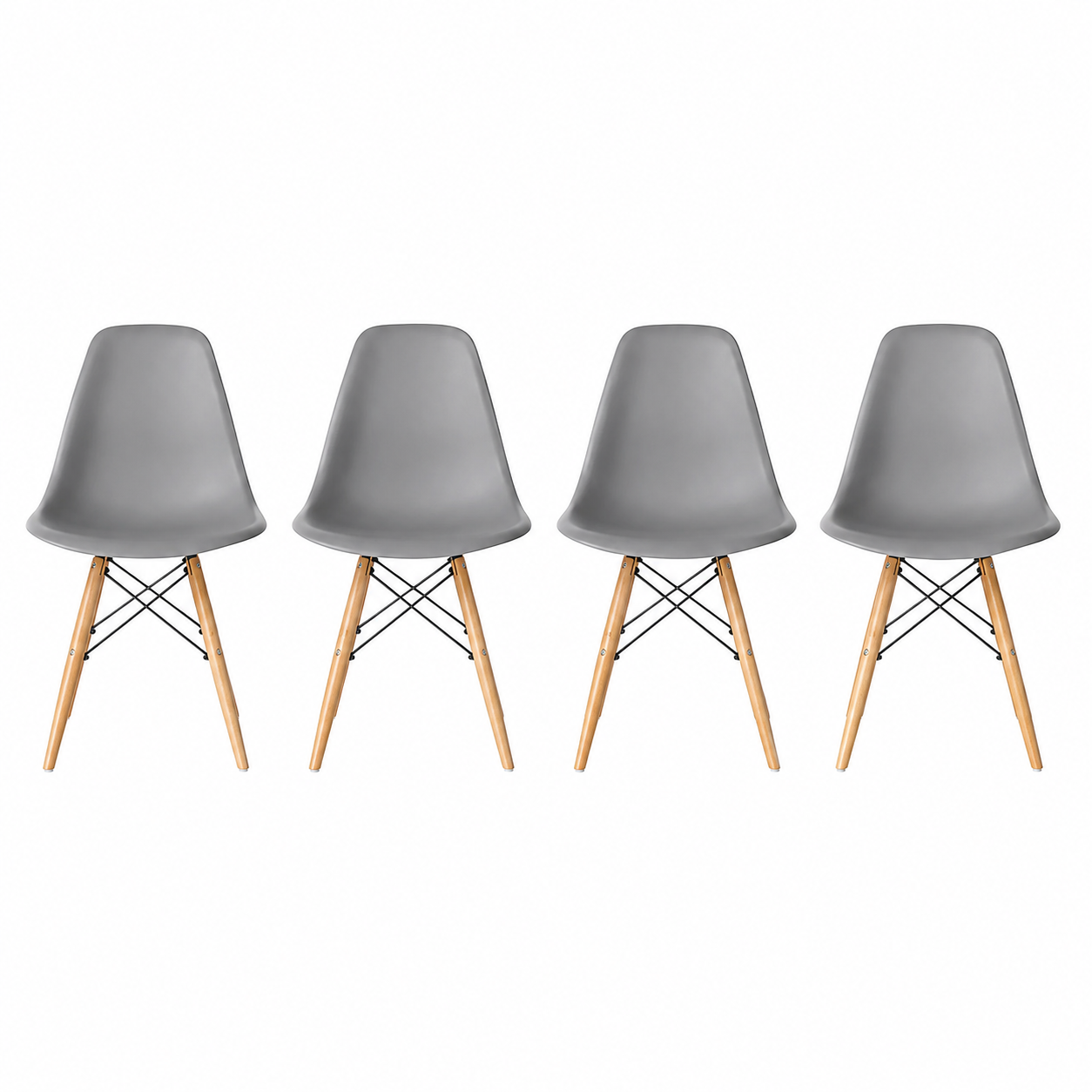 Pack 4 Sillas Nórdicas Comedor 82x38x38 Modernas Baratas Diseño Escandinavo