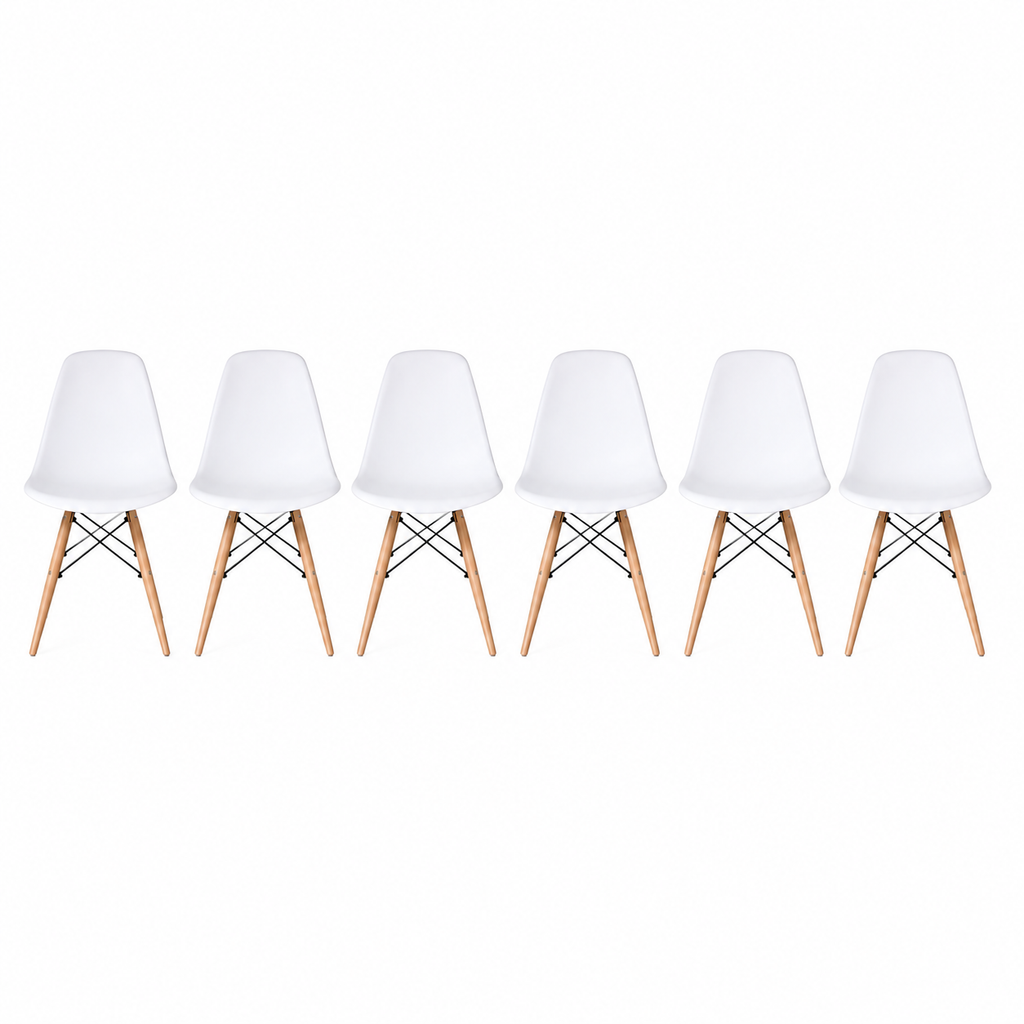 Pack 6 Sillas Nórdicas Comedor 82x38x38 Modernas y Resistentes