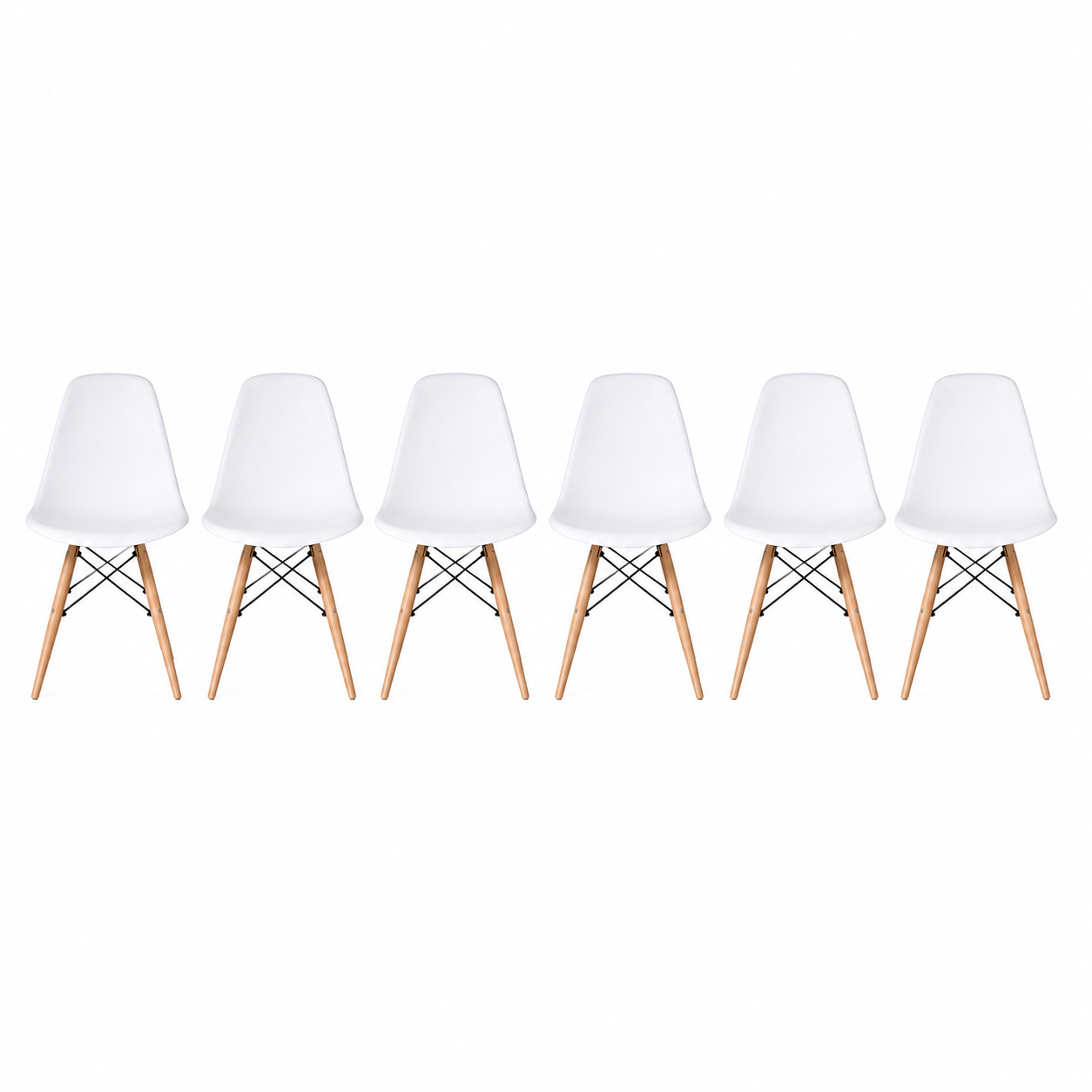 Pack 6 Sillas Nórdicas Comedor 82x38x38 Modernas y Resistentes