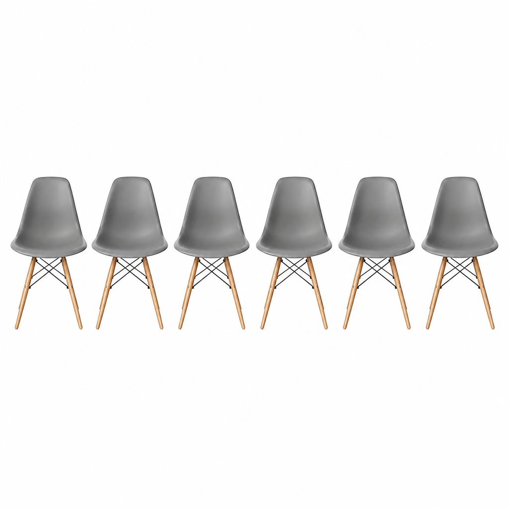 Pack 6 Sillas Nórdicas Comedor 82x38x38 Modernas y Resistentes