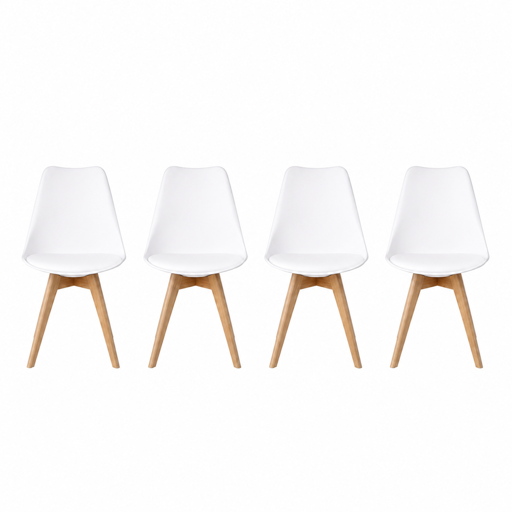 Pack 4 sillas acolchadas modernas 82x40x40 cómodas y resistentes comedor oferta