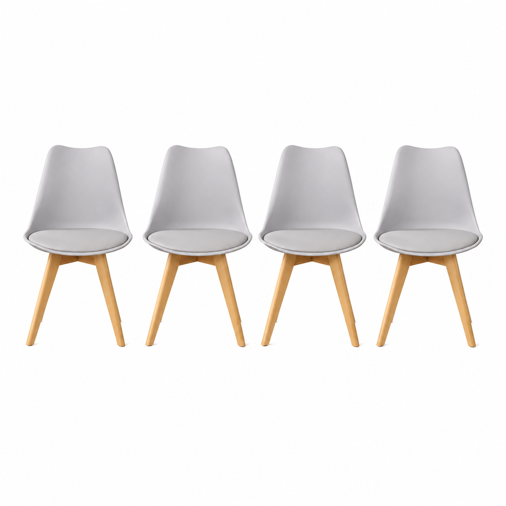 Pack 4 sillas acolchadas modernas 82x40x40 cómodas y resistentes comedor oferta