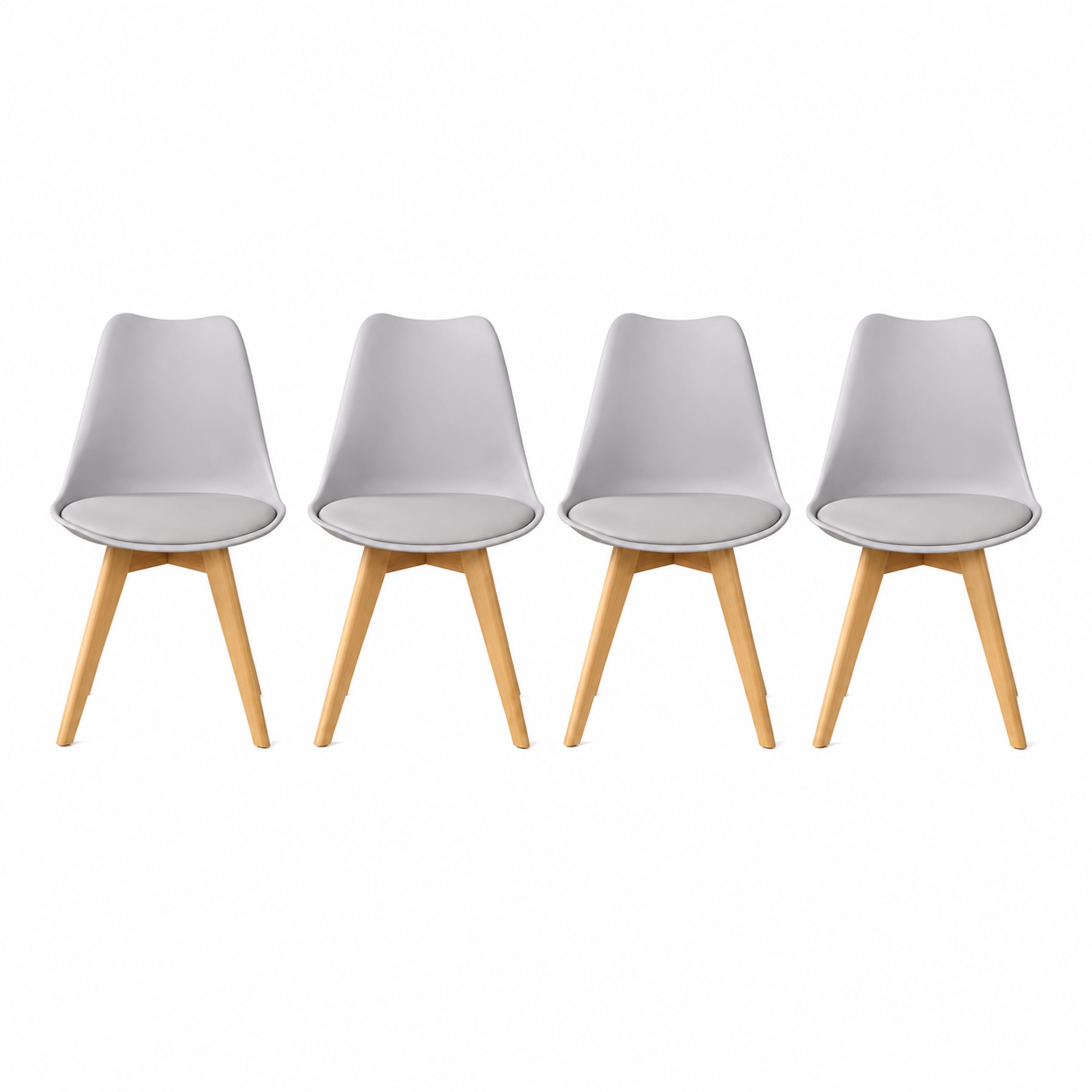 Pack 4 sillas acolchadas modernas 82x40x40 cómodas y resistentes comedor oferta