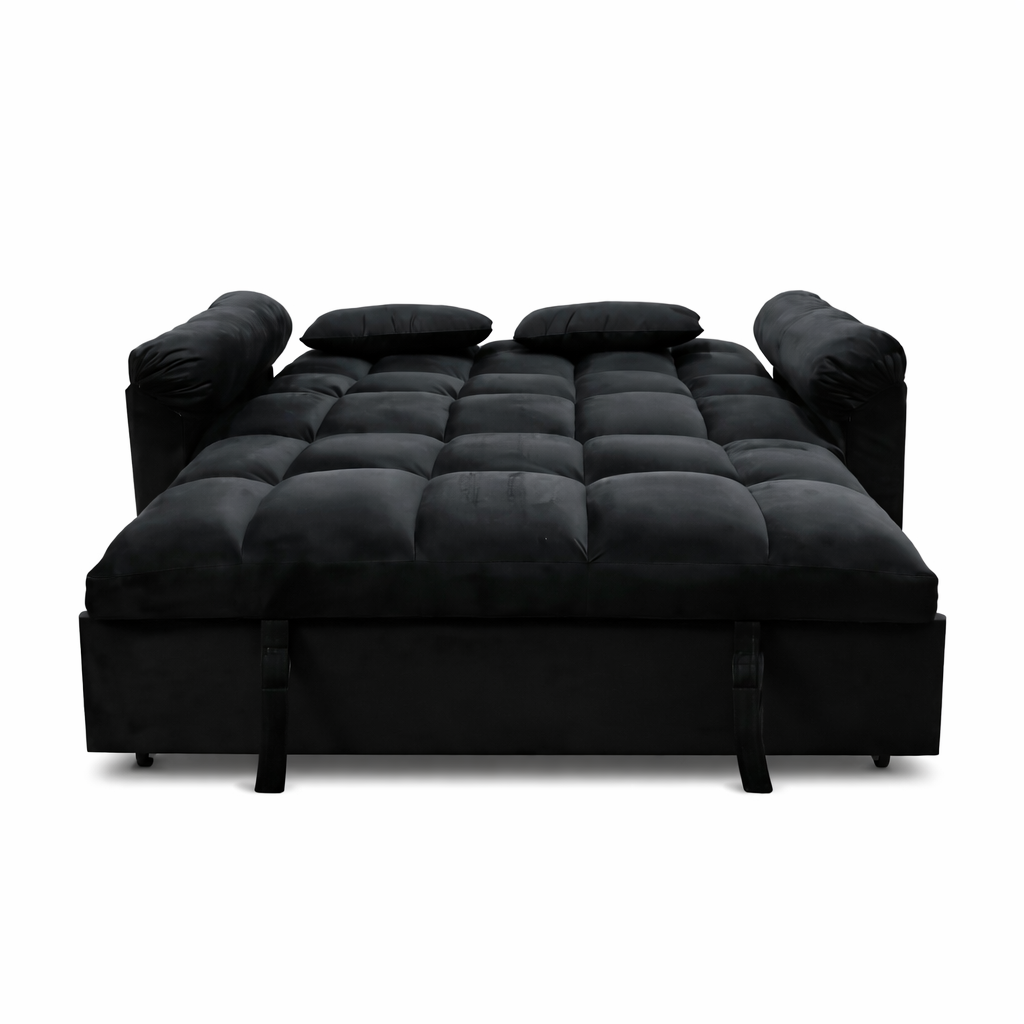 Sofá cama matrimonial clic clac 161 cm con arrastre 2 plazas convertible 191x133 cm