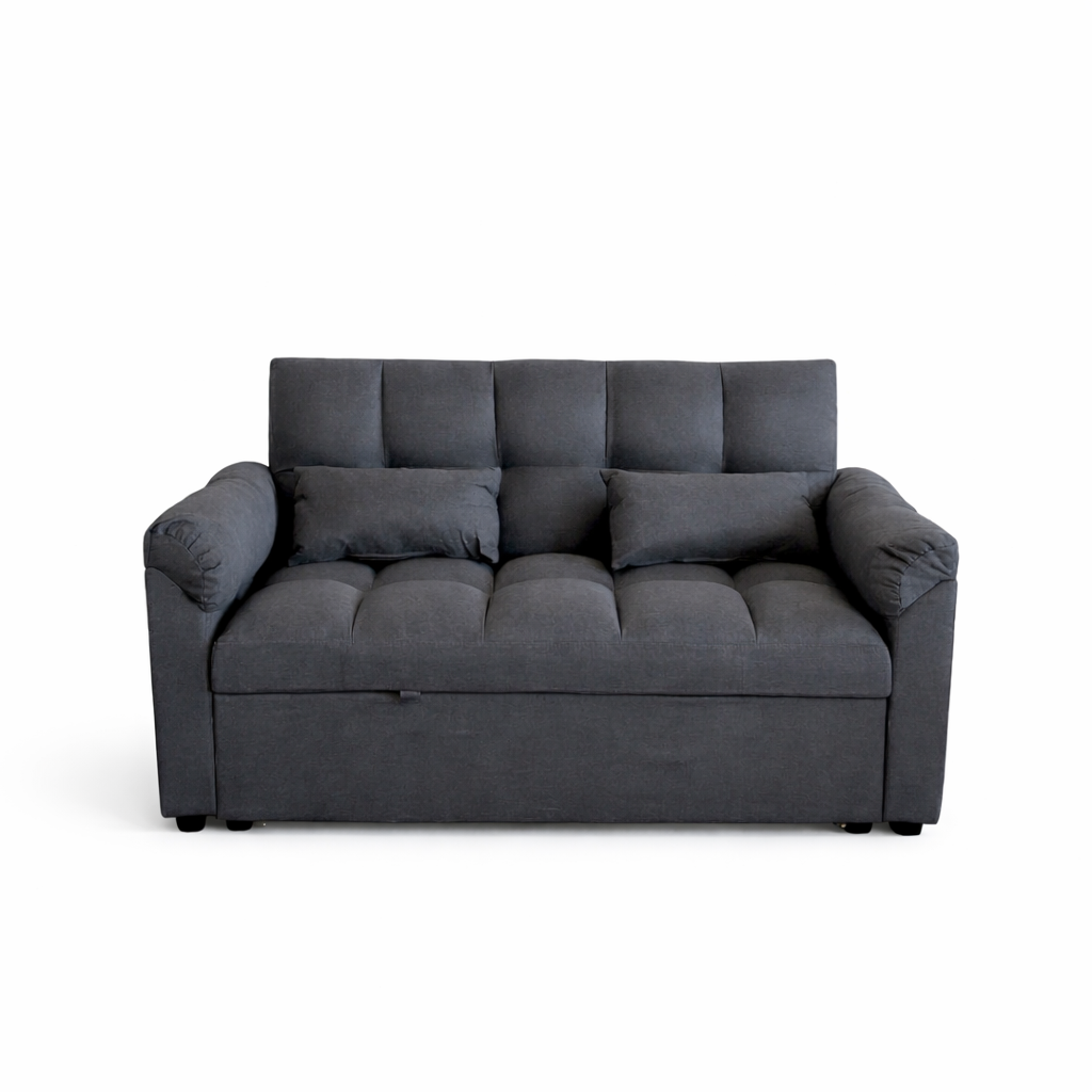 Sofá cama matrimonial clic clac 161 cm con arrastre 2 plazas convertible 191x133 cm