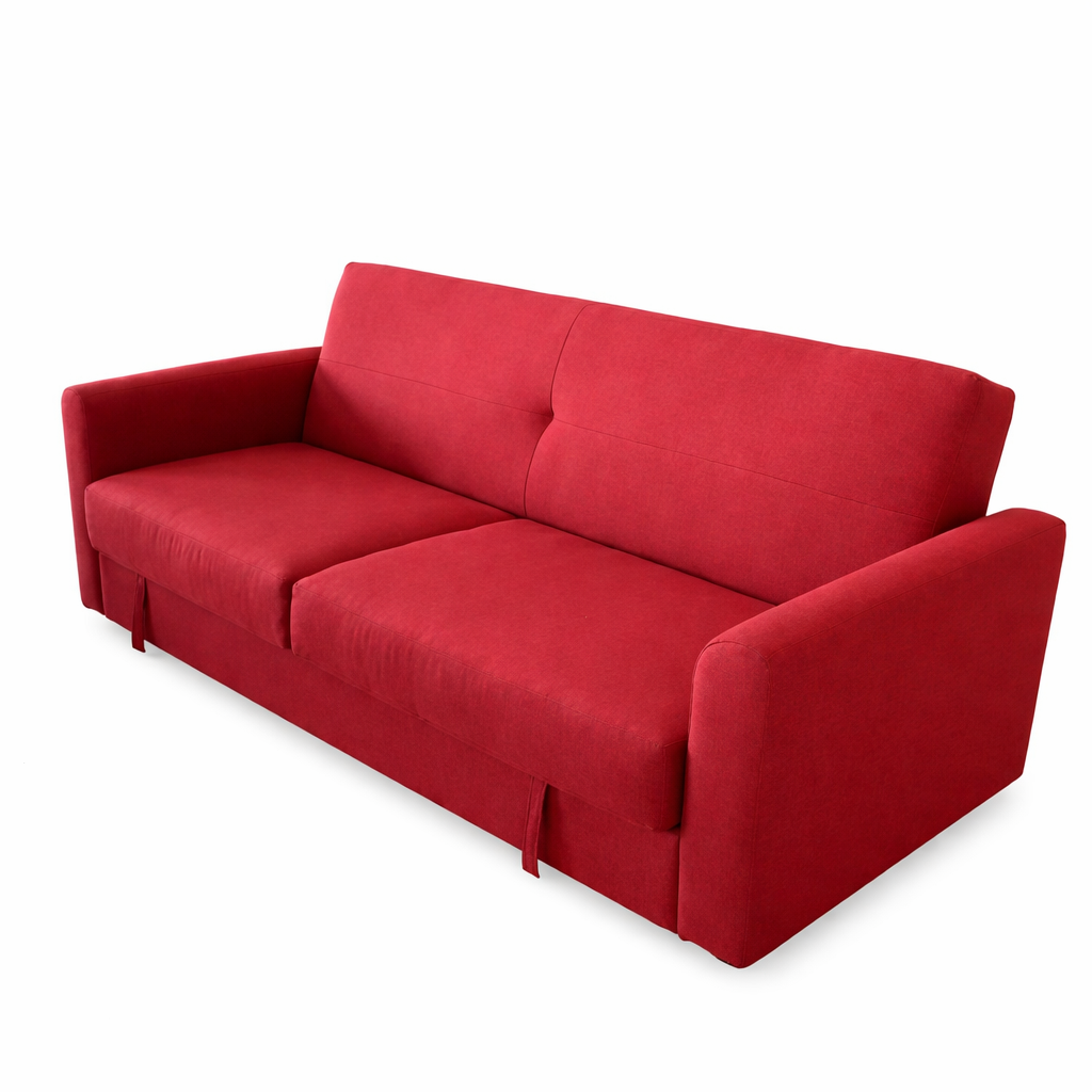 Sofá cama con arcón barato 210x80x80cm gris o rojo