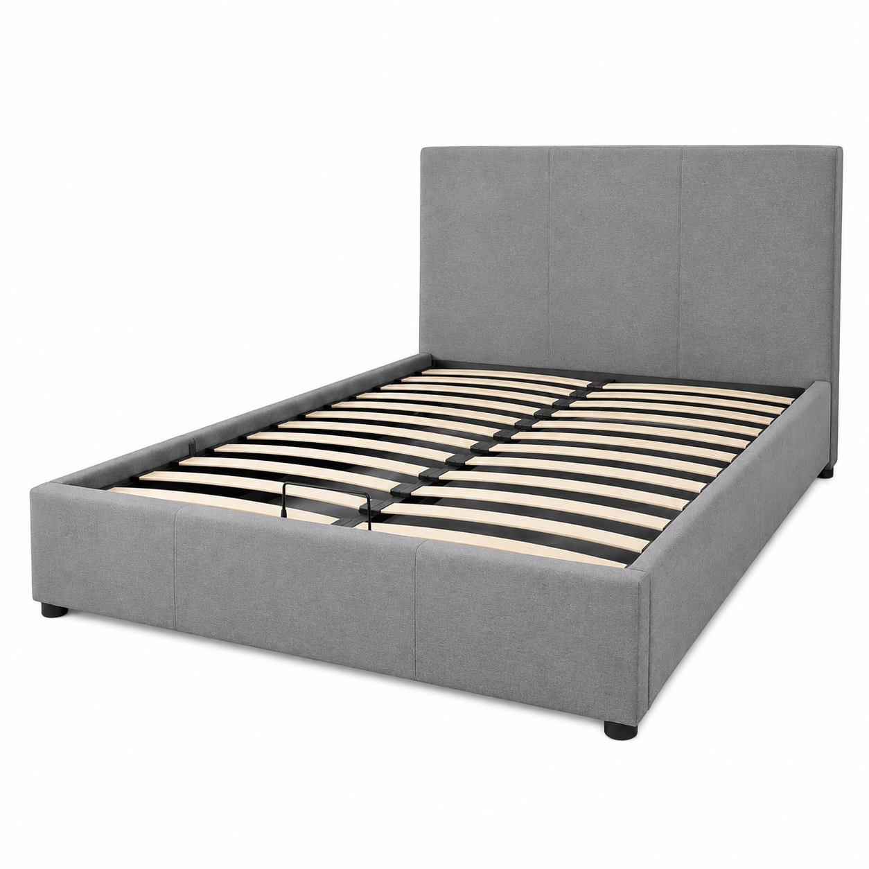 Cama Tapizada con Respaldo y Arcón Moderna
