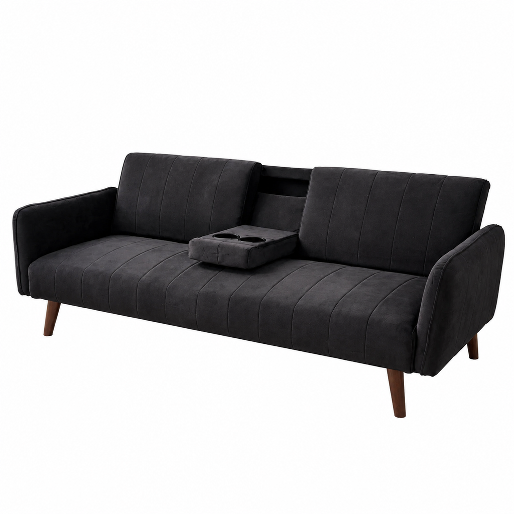 Sofá Cama Terciopelo Clic Clac con Portavasos 180 cm