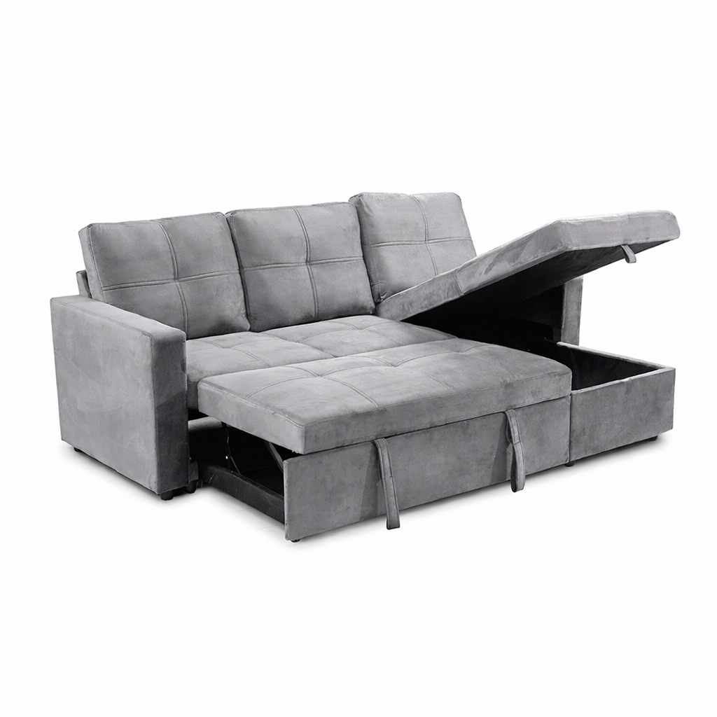 Sofá cama chaise longue terciopelo 215x75x85 cm moderno cómodo y elegante