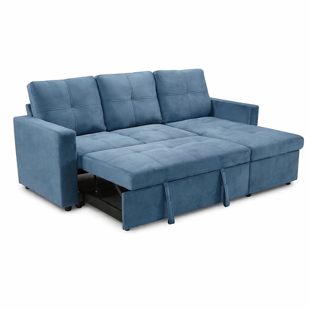 Sofá cama chaise longue terciopelo 215x75x85 cm moderno cómodo y elegante