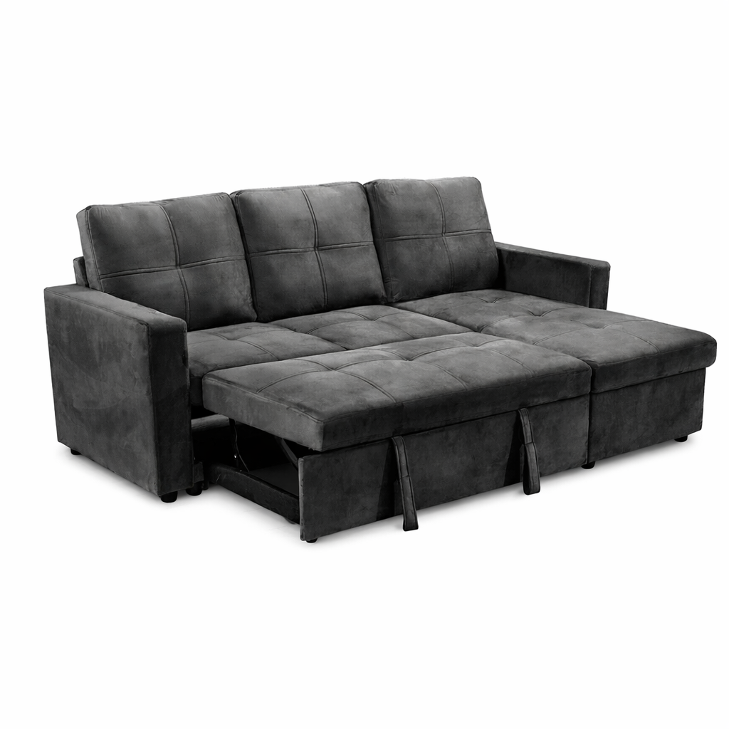 Sofá cama chaise longue terciopelo 215x75x85 cm moderno cómodo y elegante