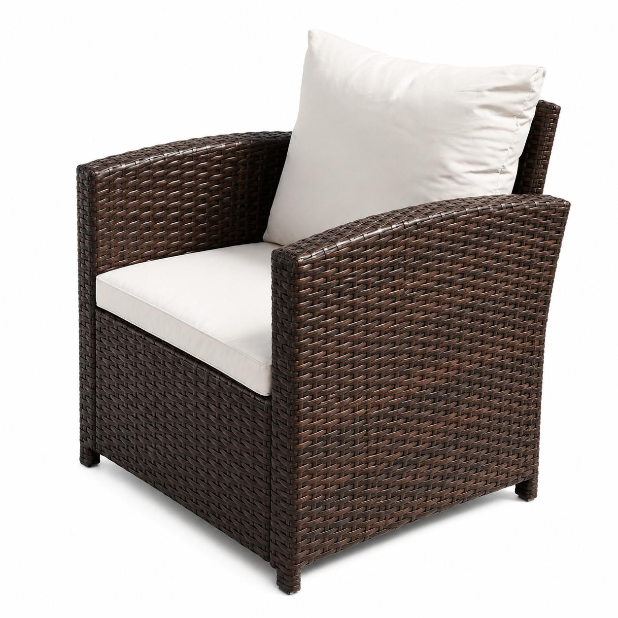 Conjunto Jardín Ratán Completo 6 Piezas 155x62x72cm Gris o Marrón