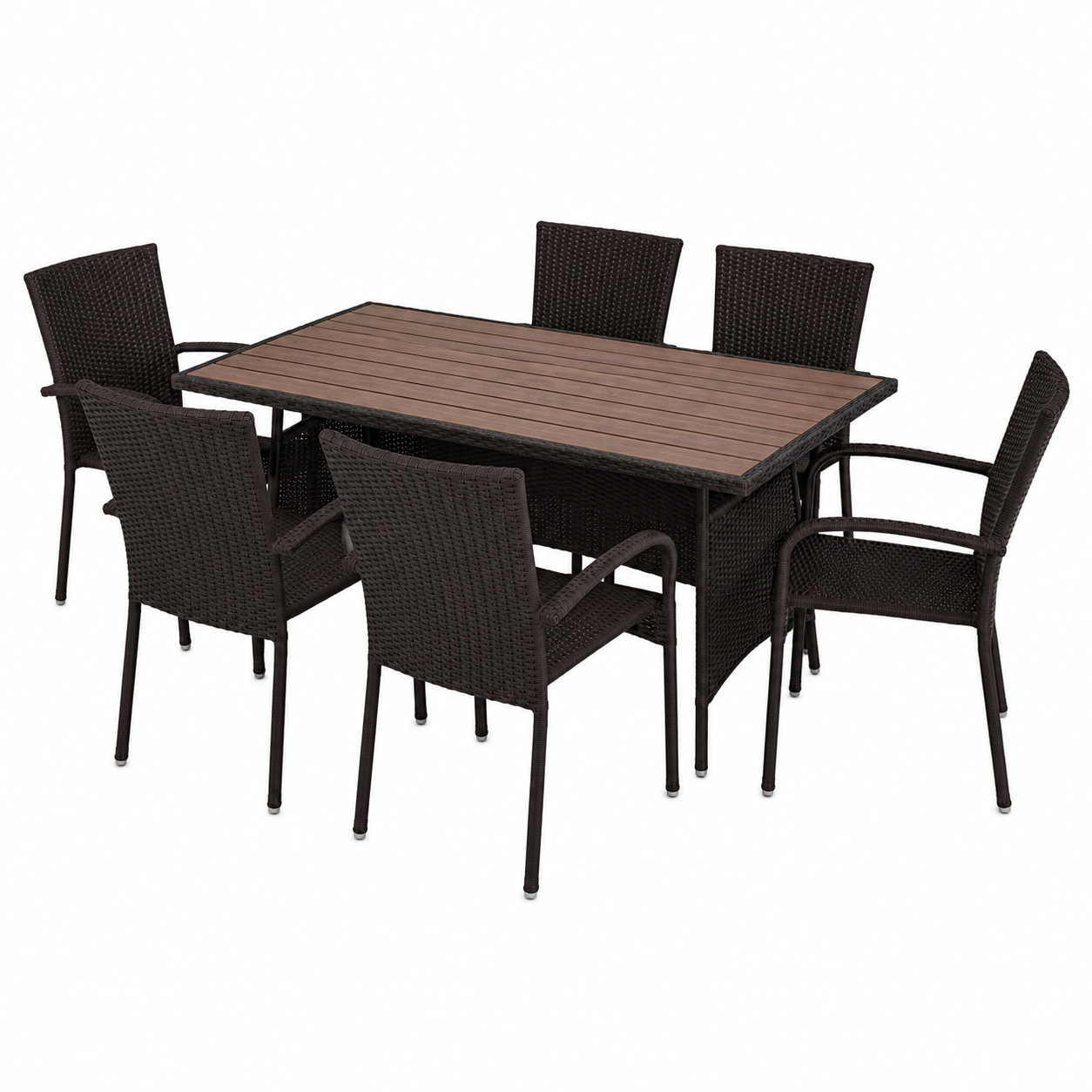 Mesa de Comedor + 6 o 4 Sillas en Ratán