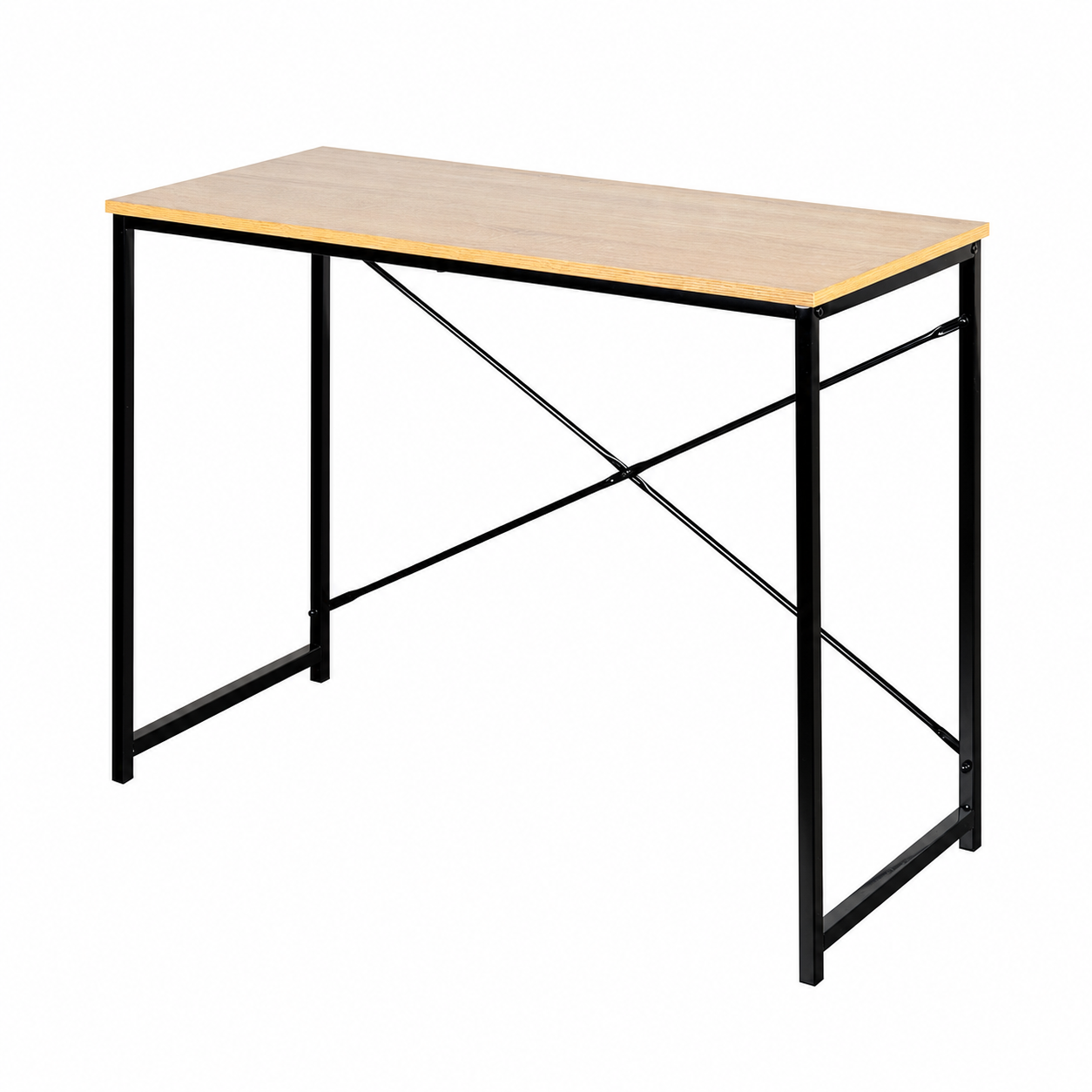 Escritorio madera y acero 100x40x70 cm
