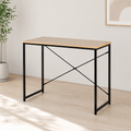 Escritorio madera y acero 100x40x70 cm