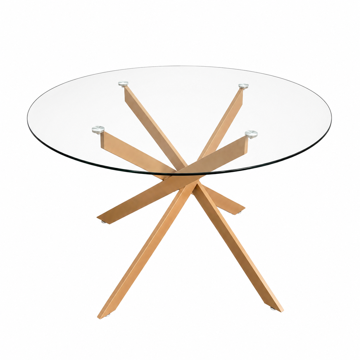 Mesa Redonda de Cristal Templado 120cm Comedor o Cocina