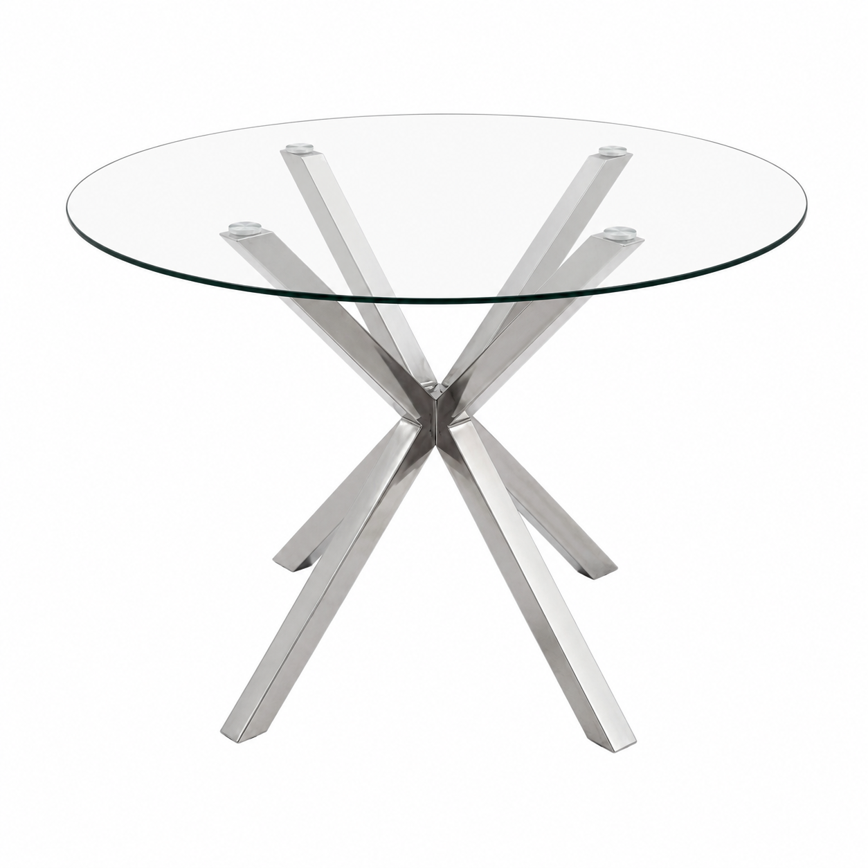 Mesa Redonda de Cristal Templado  120cm. Comedor o Cocina