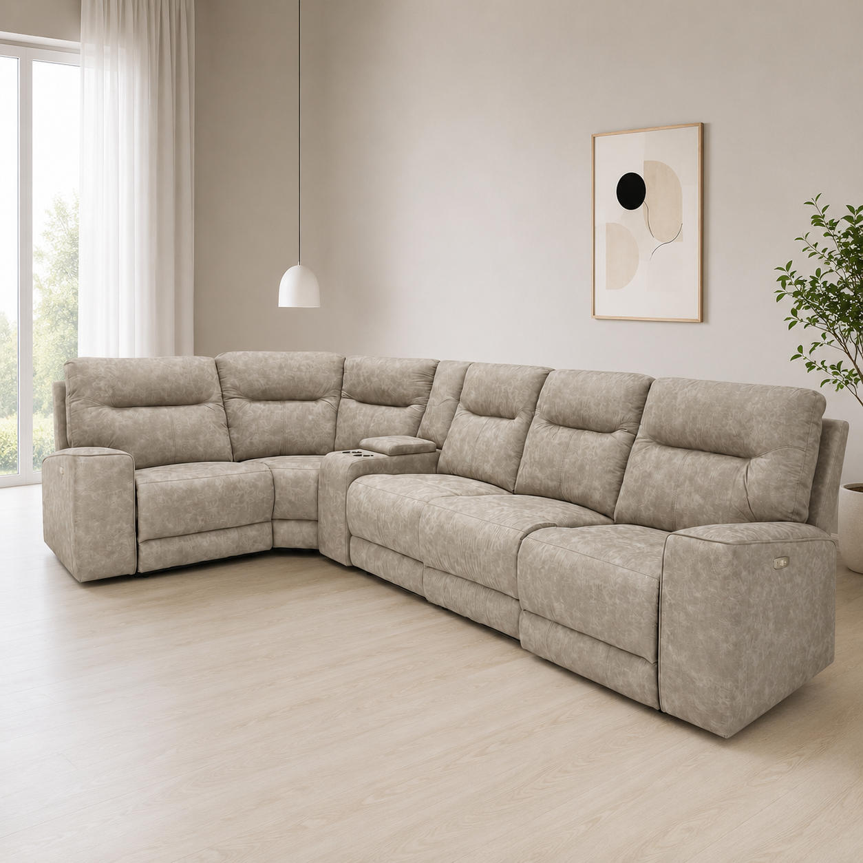 Sofá Eléctrico SUN  Reclinable con Posavasos – Máximo confort y estilo moderno