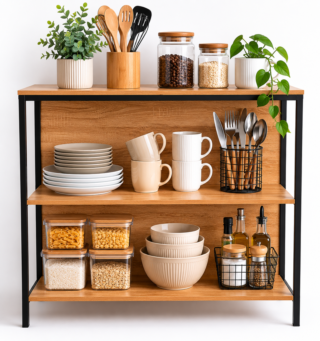 Mesa Bar Multifuncional con 2 Taburetes – Diseño Industrial Moderno