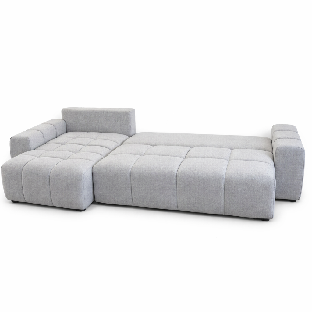 Sofá Nuvola cama chaise longue arcón 258x175 cm moderno y cómodo beige o gris