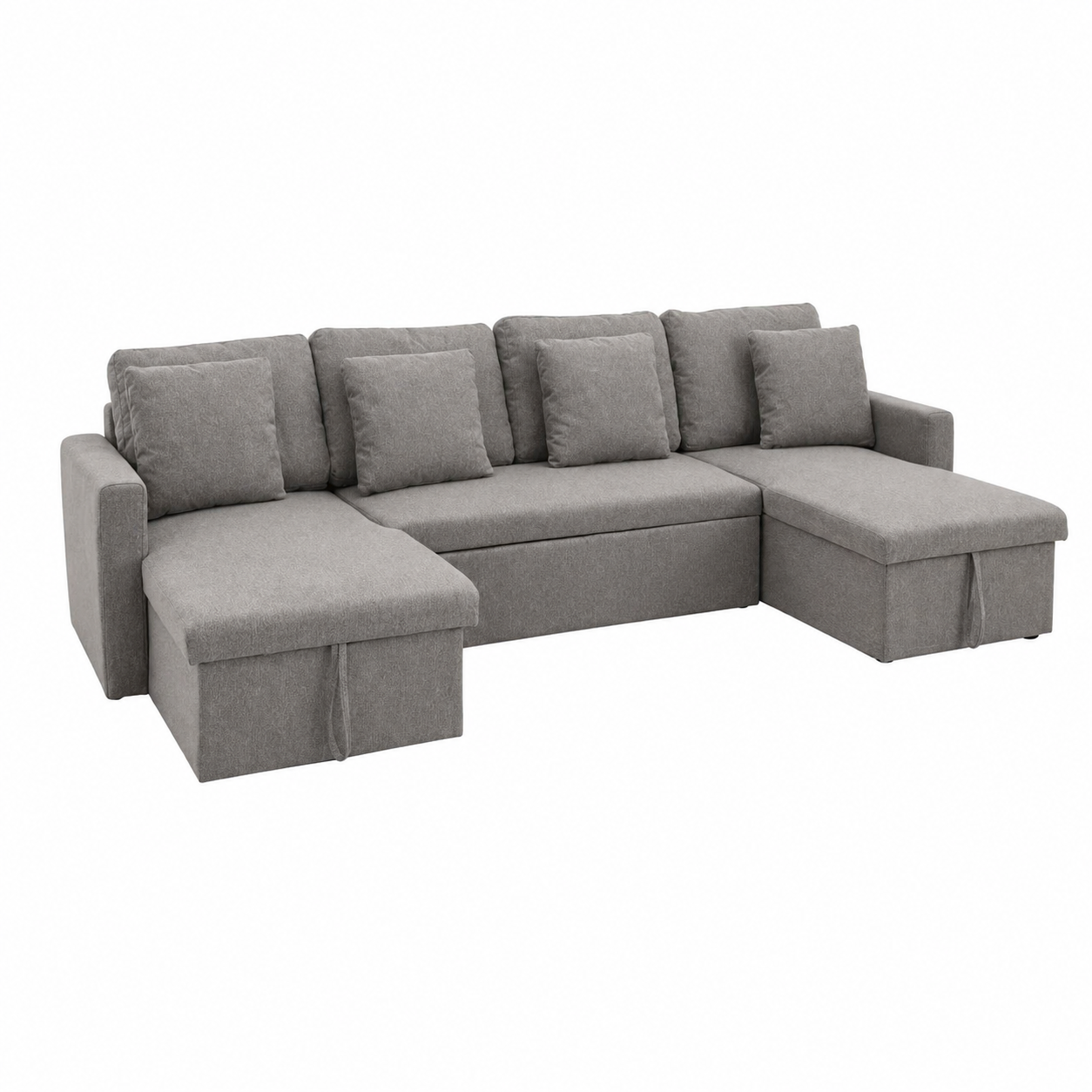 Sofá rinconera gris con almacenaje 288x147x59 cm barato y cómodo