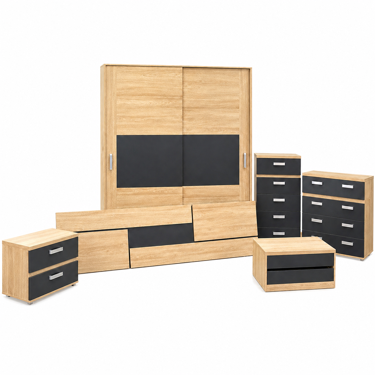 Conjunto dormitorio completo moderno barato pack muebles