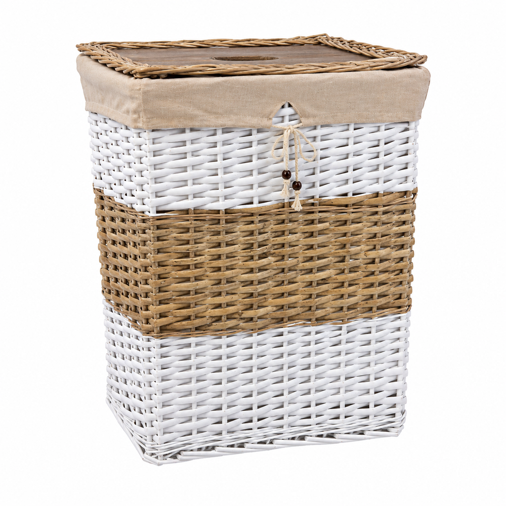 Set de Cestas de Mimbre con Tapa – 3 Tamaños Decorativos